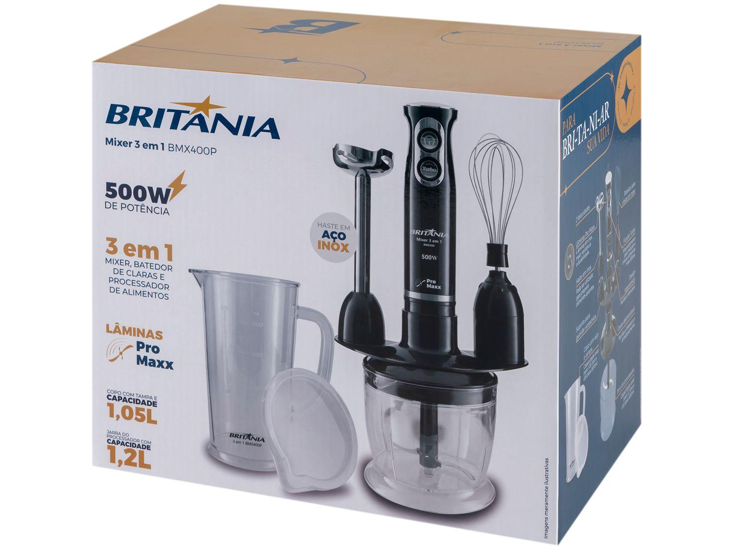 Mixer Britânia 3 em 1 Preto 400W BMX400P