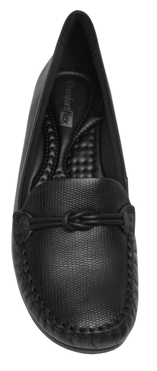 mocassim comfortflex anabela feminino