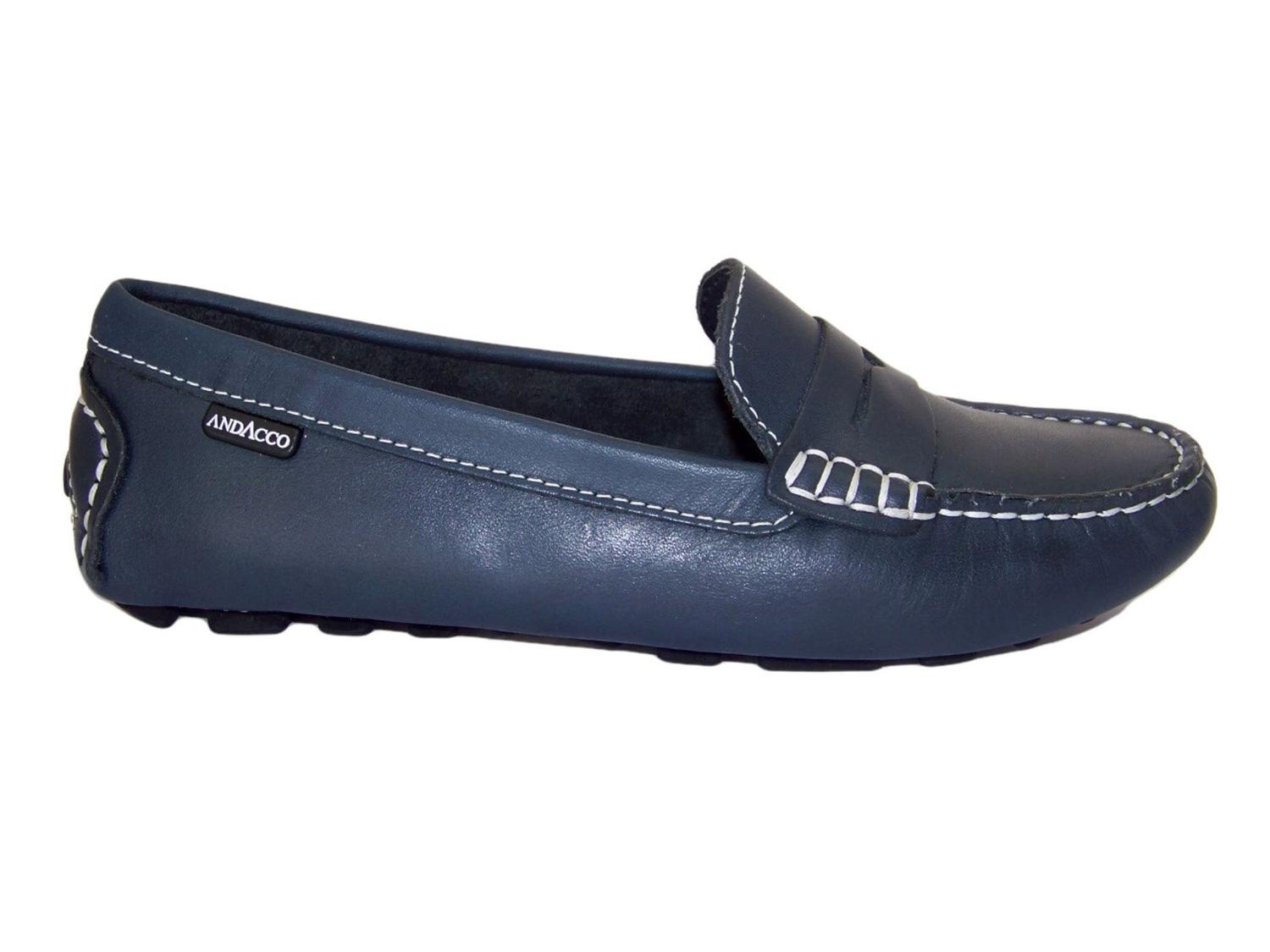Mocassim Andacco Feminino Couro - Marinho - Ref.: 3348 Número: 36 - Mocassim Feminino - Magazine Luiza