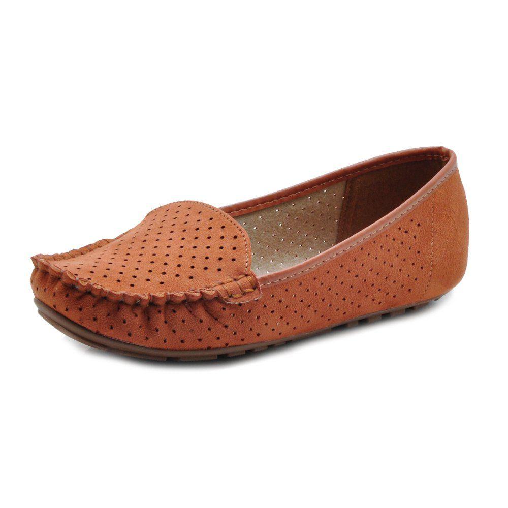 mocassim feminino caramelo