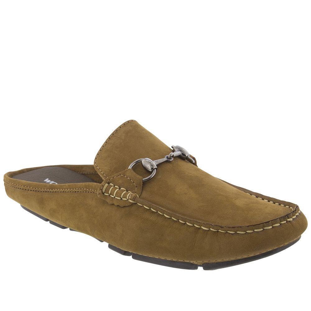 Mocassim Mule Woche Detalhe em Fivela Couro Marrom - No Magalu - Magazine  Luiza