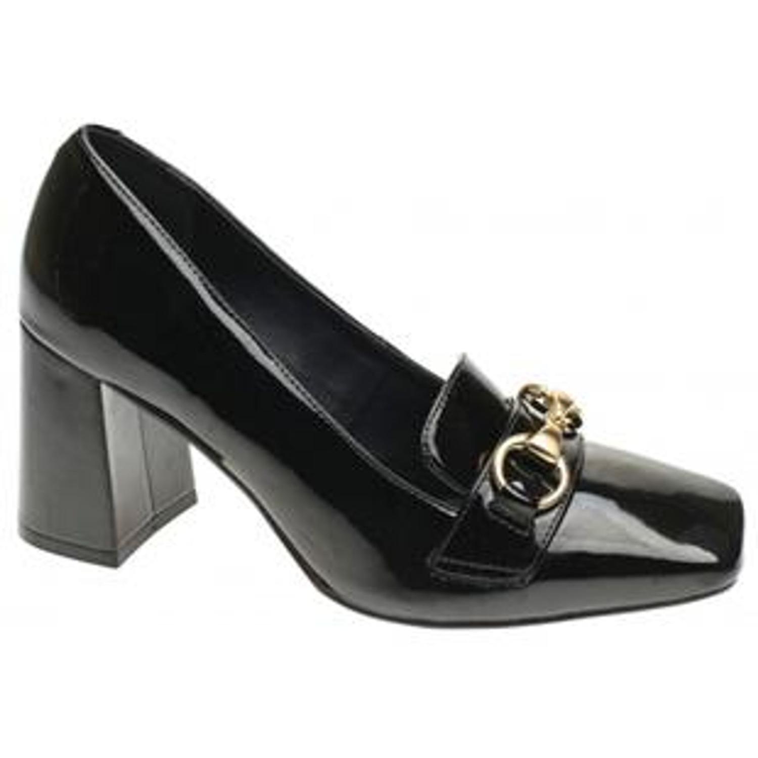 mocassim preto verniz