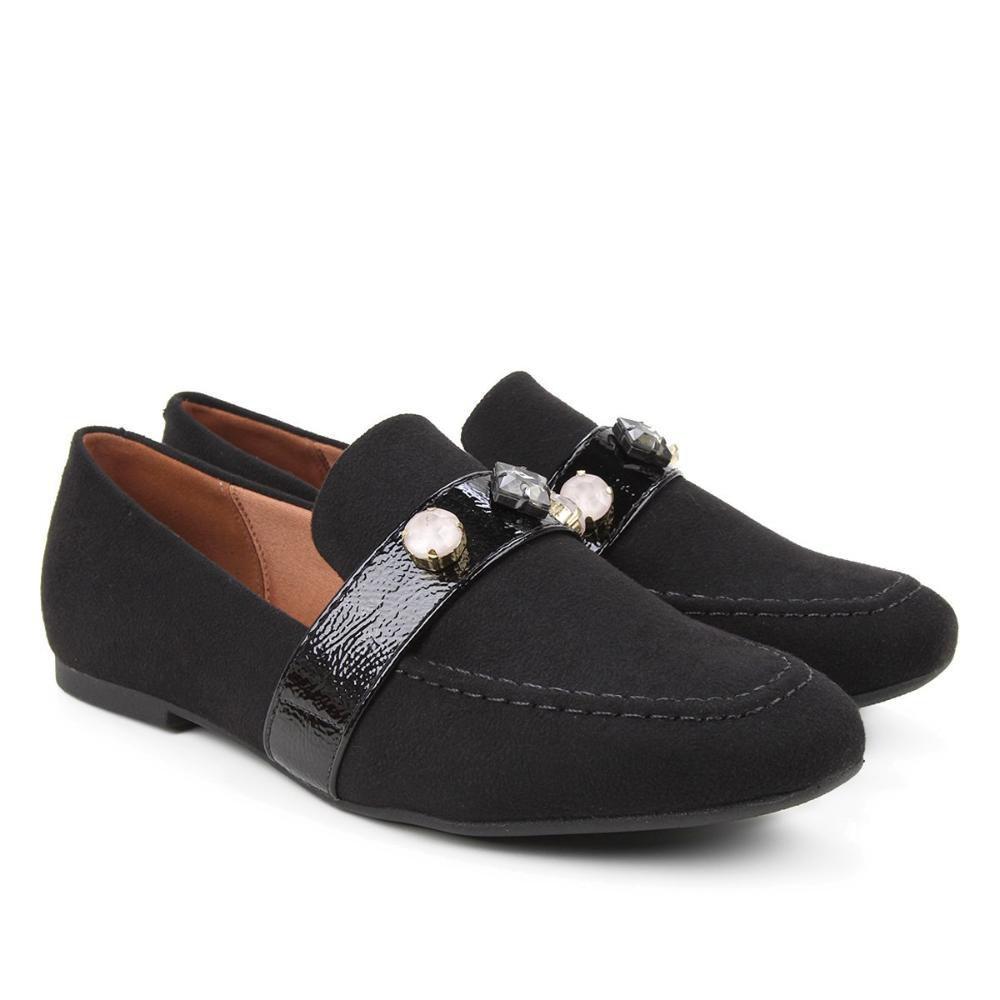Mocassim Vizzano Com Pedraria Feminino - Mocassim Feminino - Magazine Luiza
