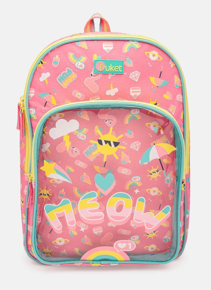 Mochila Escolar Infantil Feminina Rosa Meow 050402872 Puket - Mochila  Infantil - Magazine Luiza