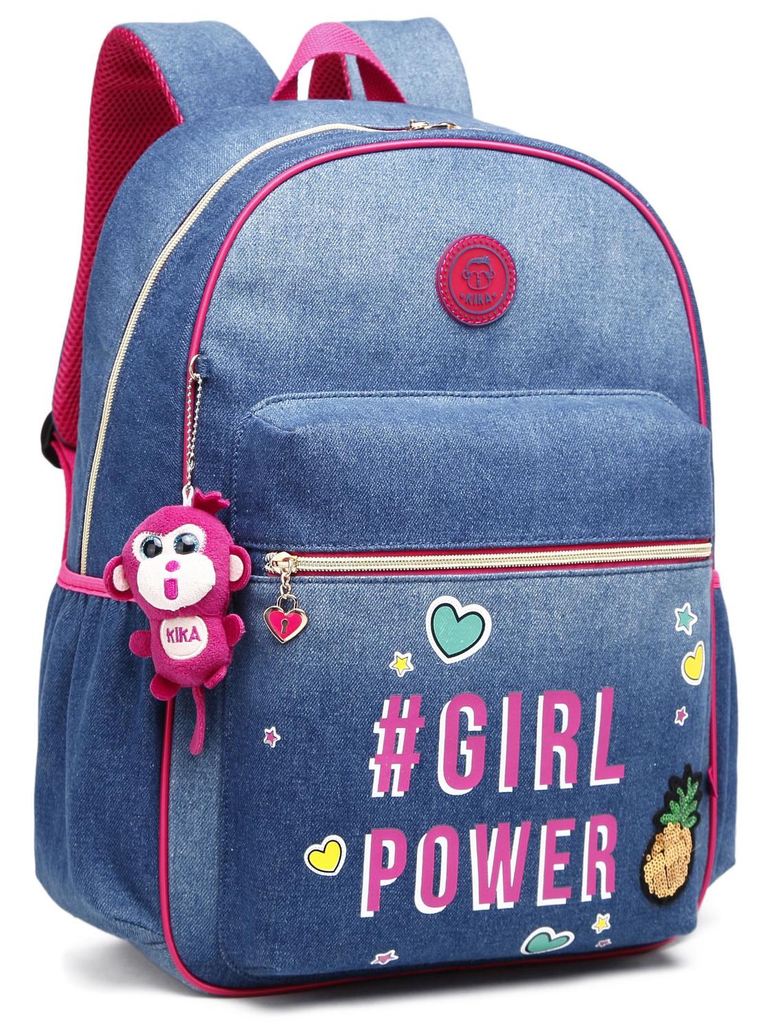 Mochila Kika Jeans Mochila Escolar Feminina Jeans Mochila Juvenil