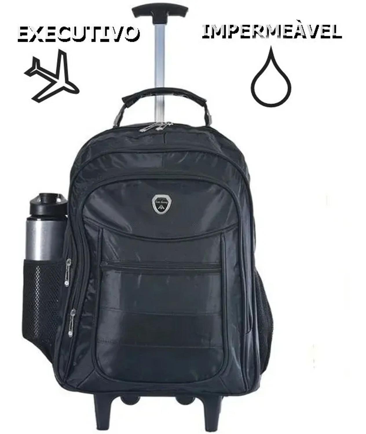 Mochila Escolar Carrinho Rodinhas Notebook Impermeável Executiva Masculina  Resistente Divisórias Grande em Promoção | Ofertas na Americanas