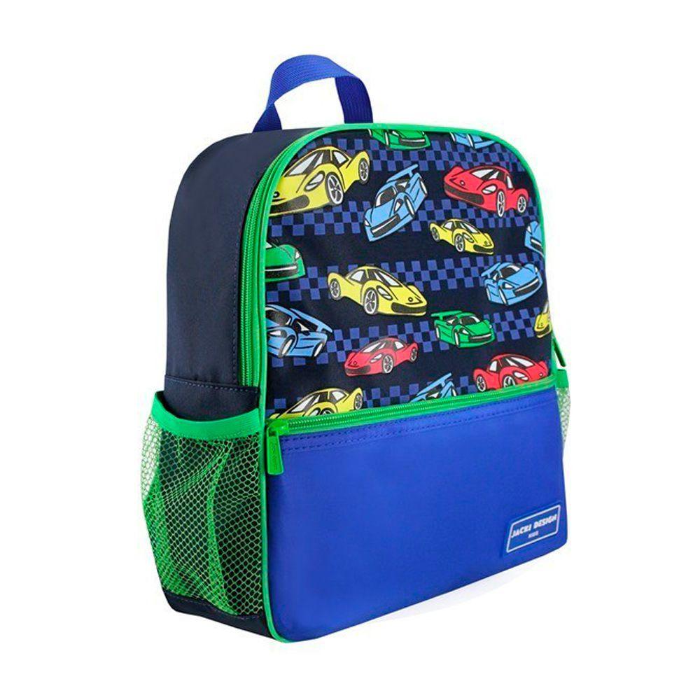 Mochila Infantil Menino Escolar Costas Carros Corrida Grande Cor