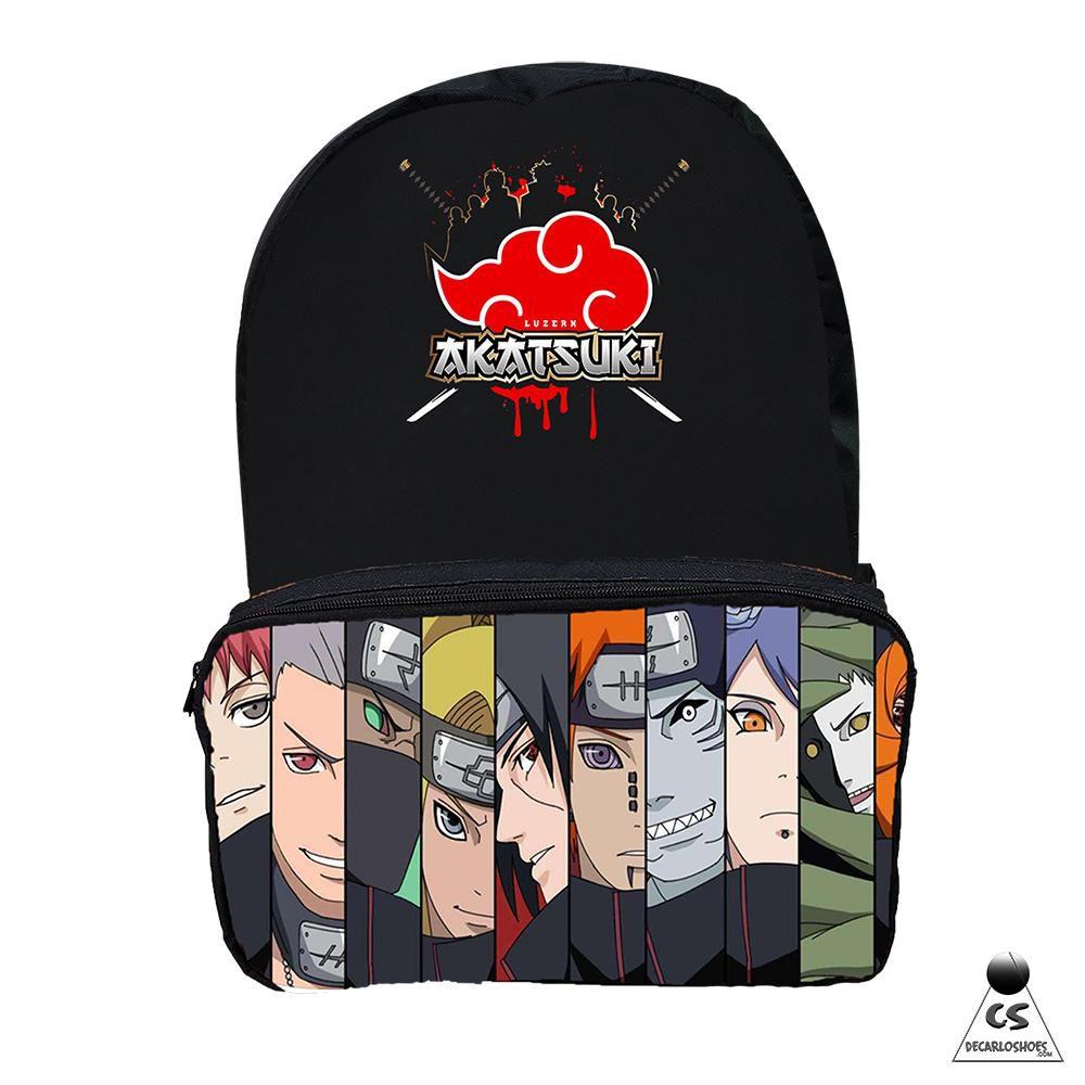 Desenho Naruto Anime Animado Ao Redor Mochila Escolar Infantil