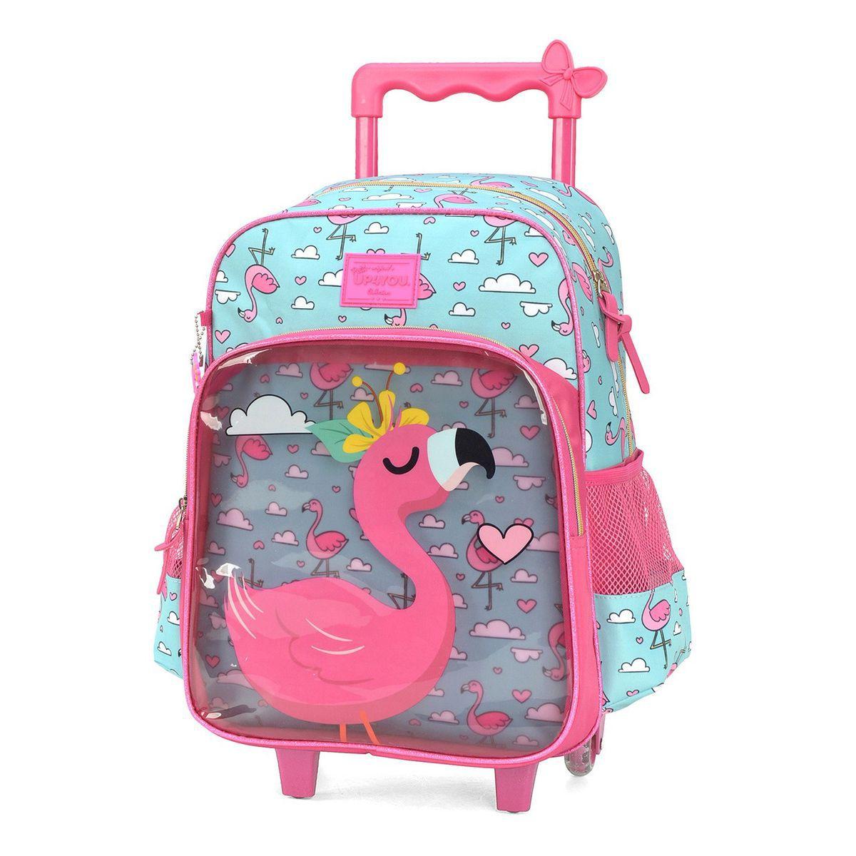 mochila infantil rodinha menina escolar ensino fundamental G flamingo -  Luxcel - Mochilas e Pastas - Magazine Luiza