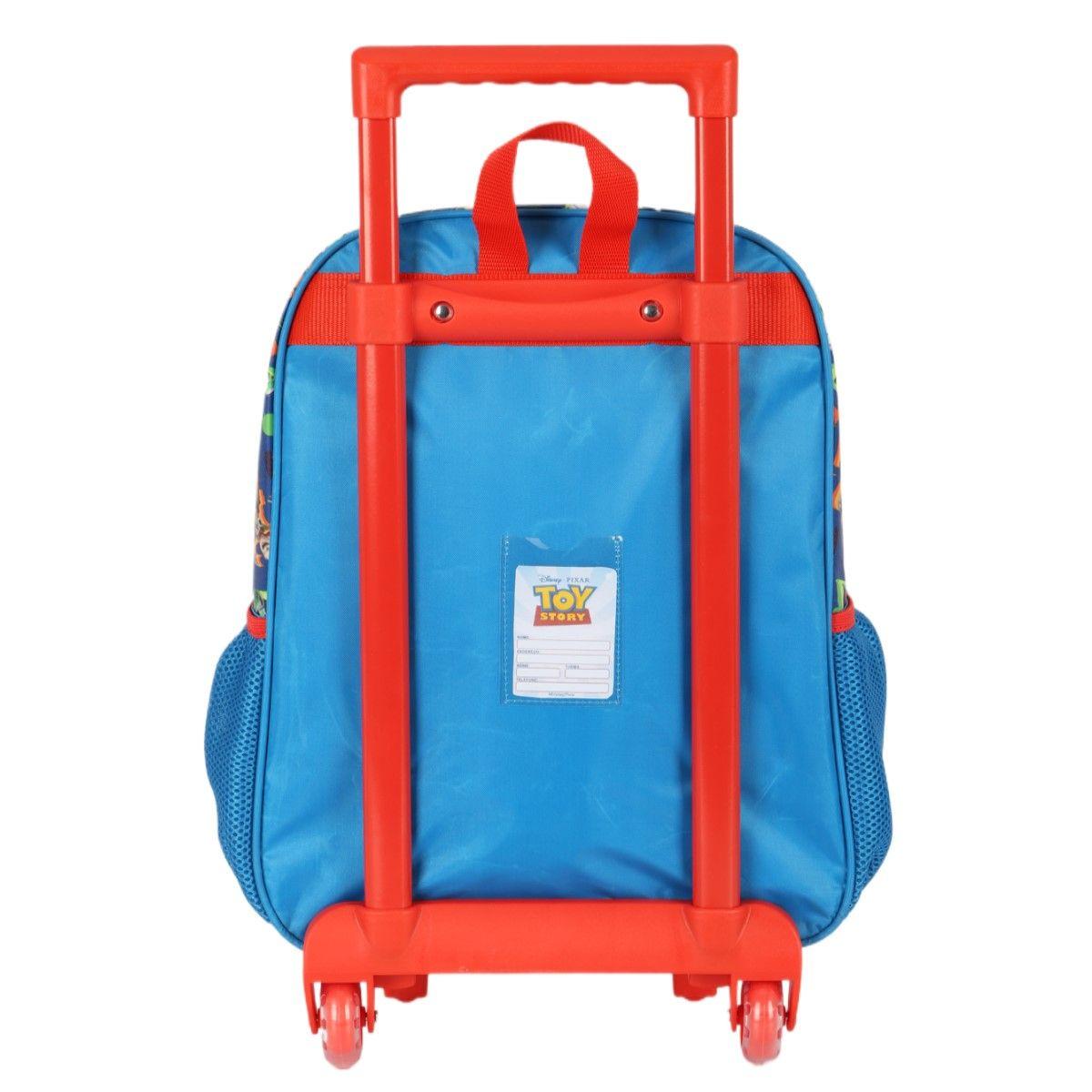 Mochila Laranja Escolar De Rodinhas Buzz Woody Toy Story Luxcel