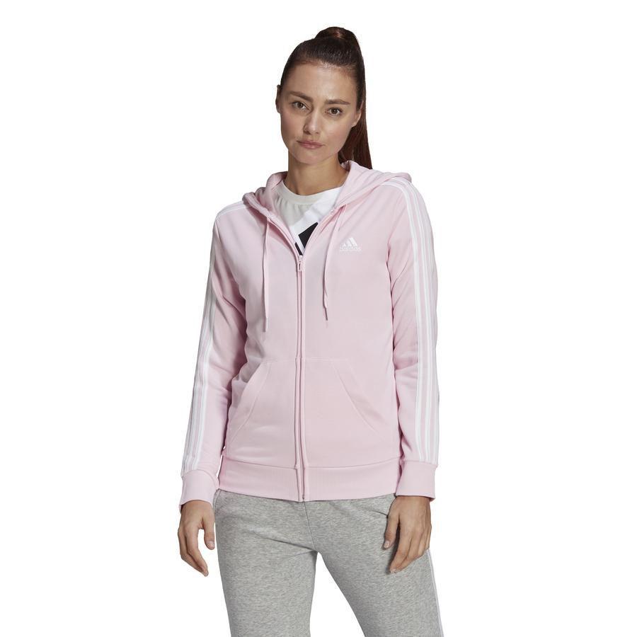 women's adidas 3 stripe pullover moletom com capuz