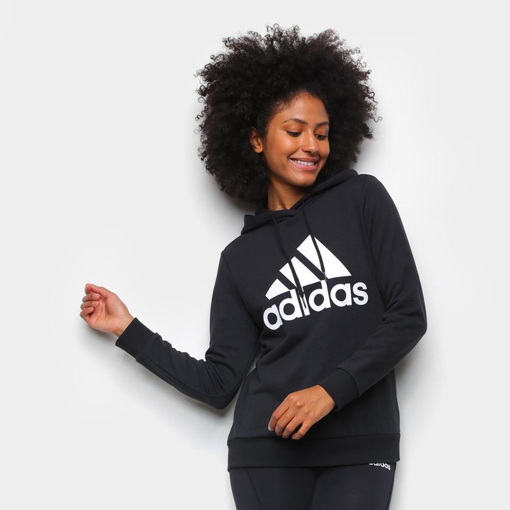 adidas black moletom com capuz women's