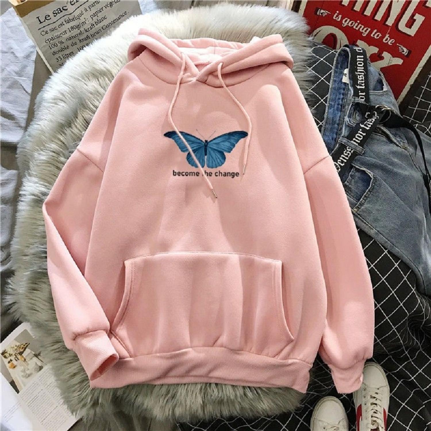 moletom com capuz butterfly