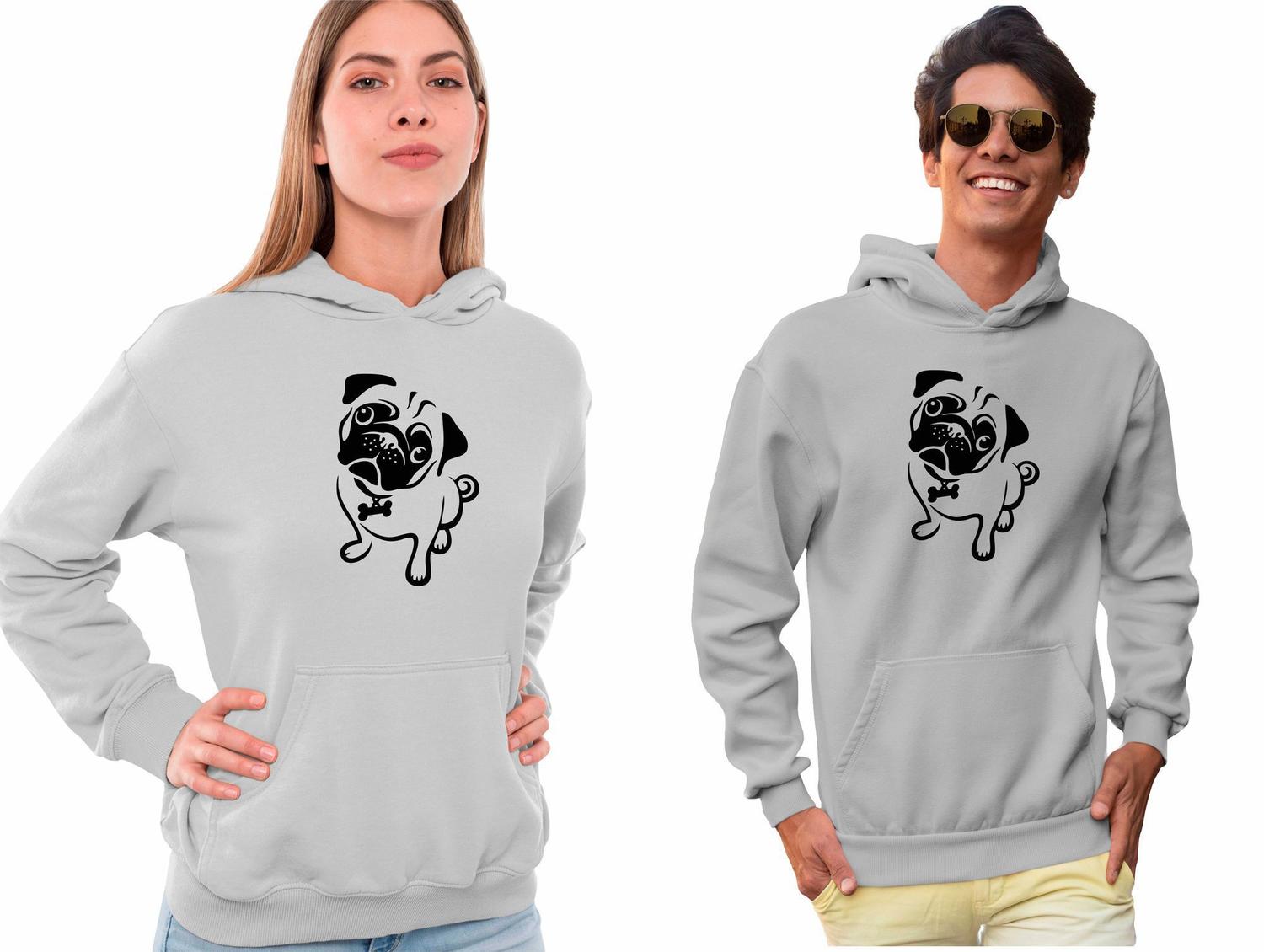 moletom com capuz pug
