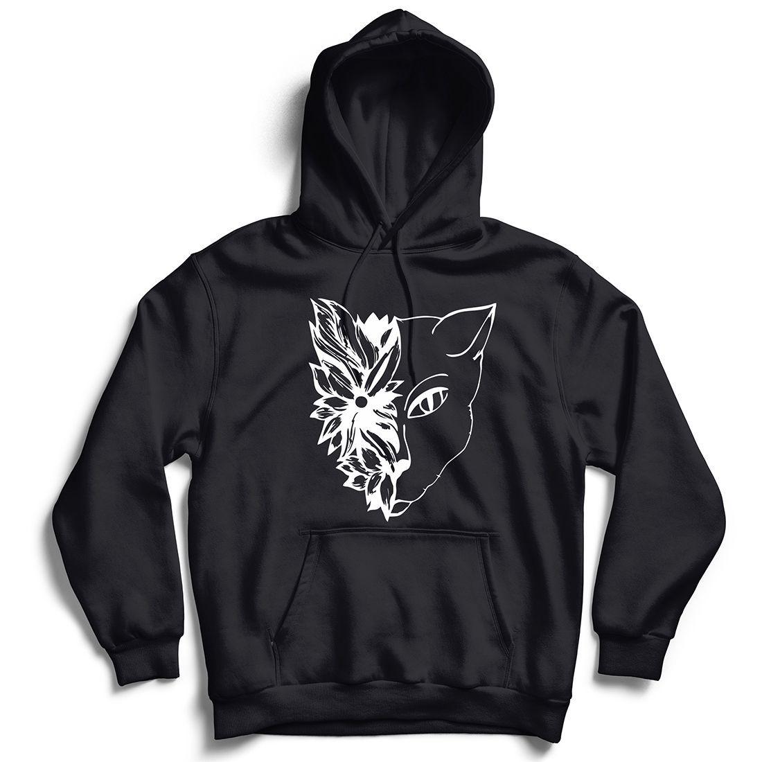 moletom com capuz with wings on the back