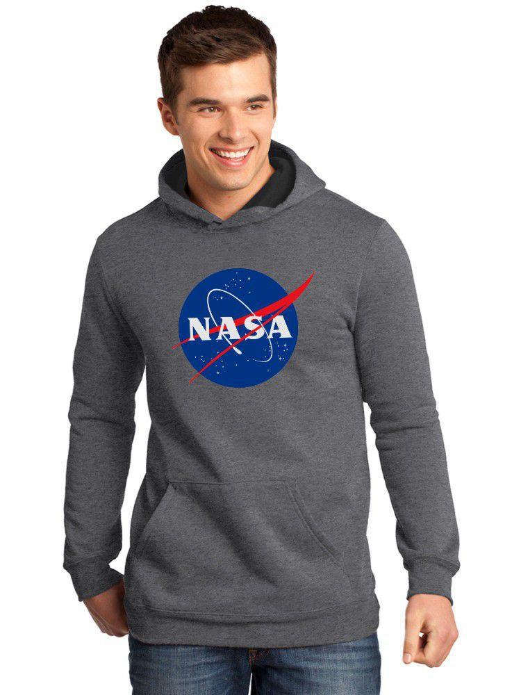 nasa moletom com capuz mens grey