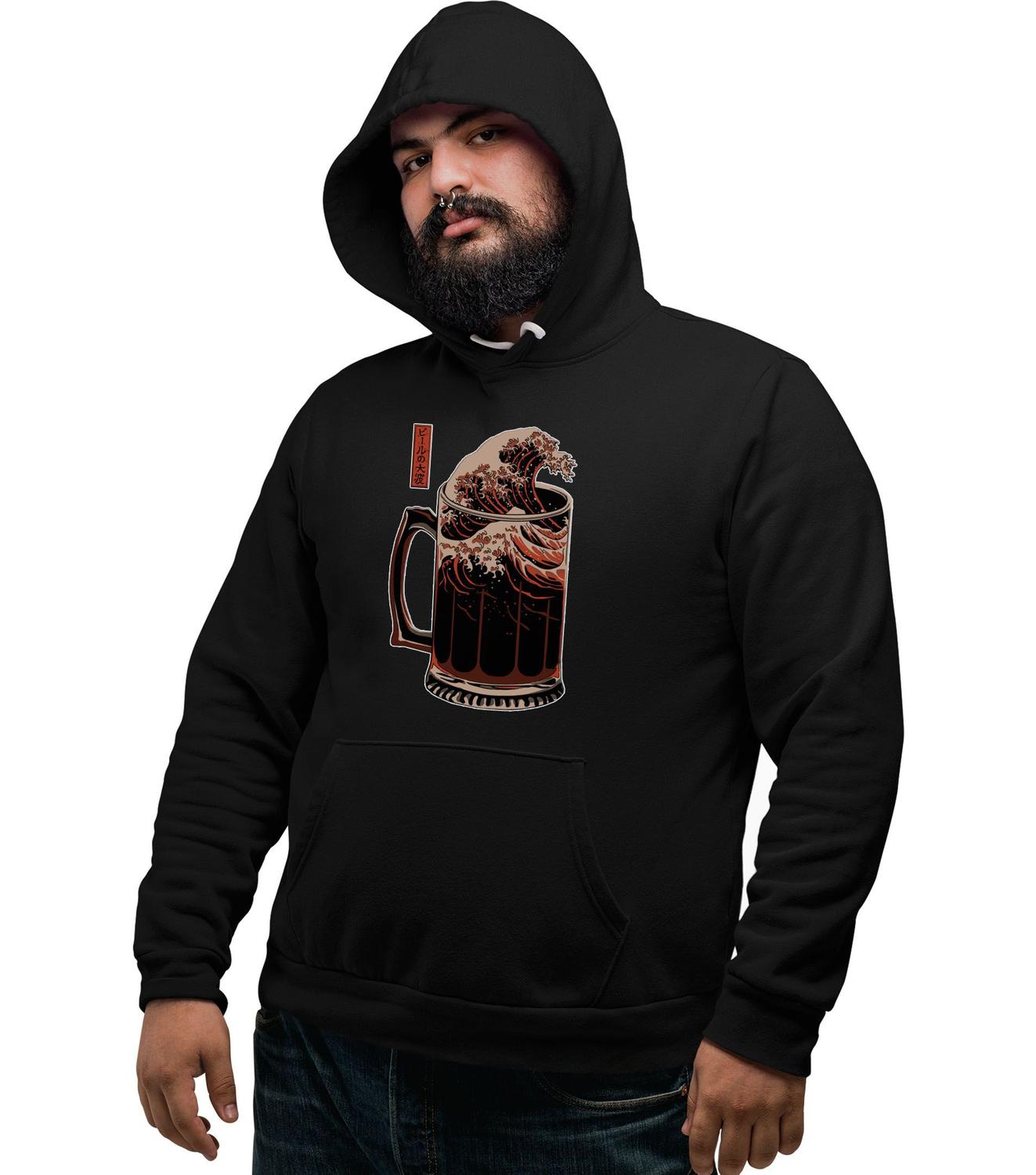 drinking moletom com capuz with beer pocket