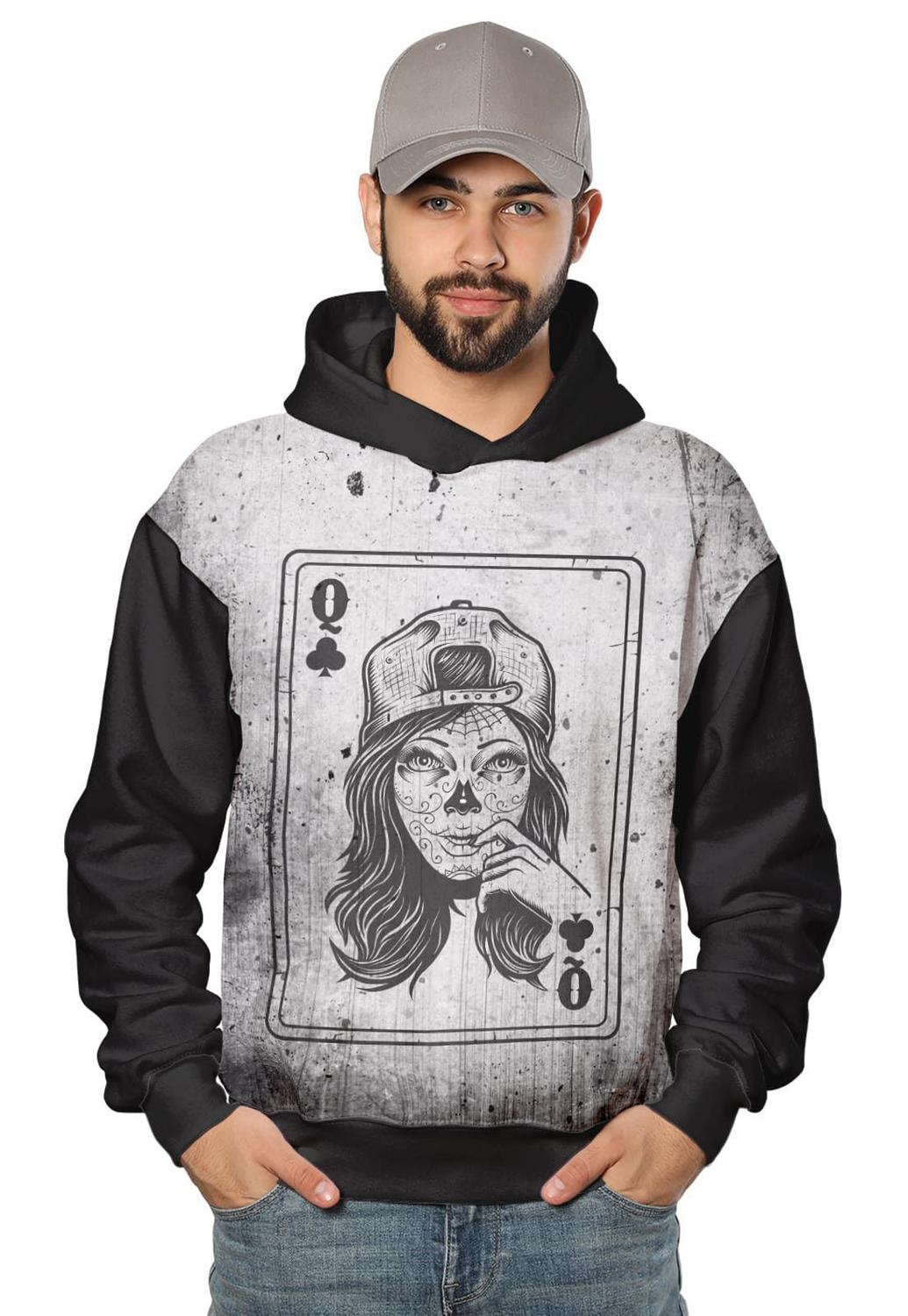 girl in grey moletom com capuz