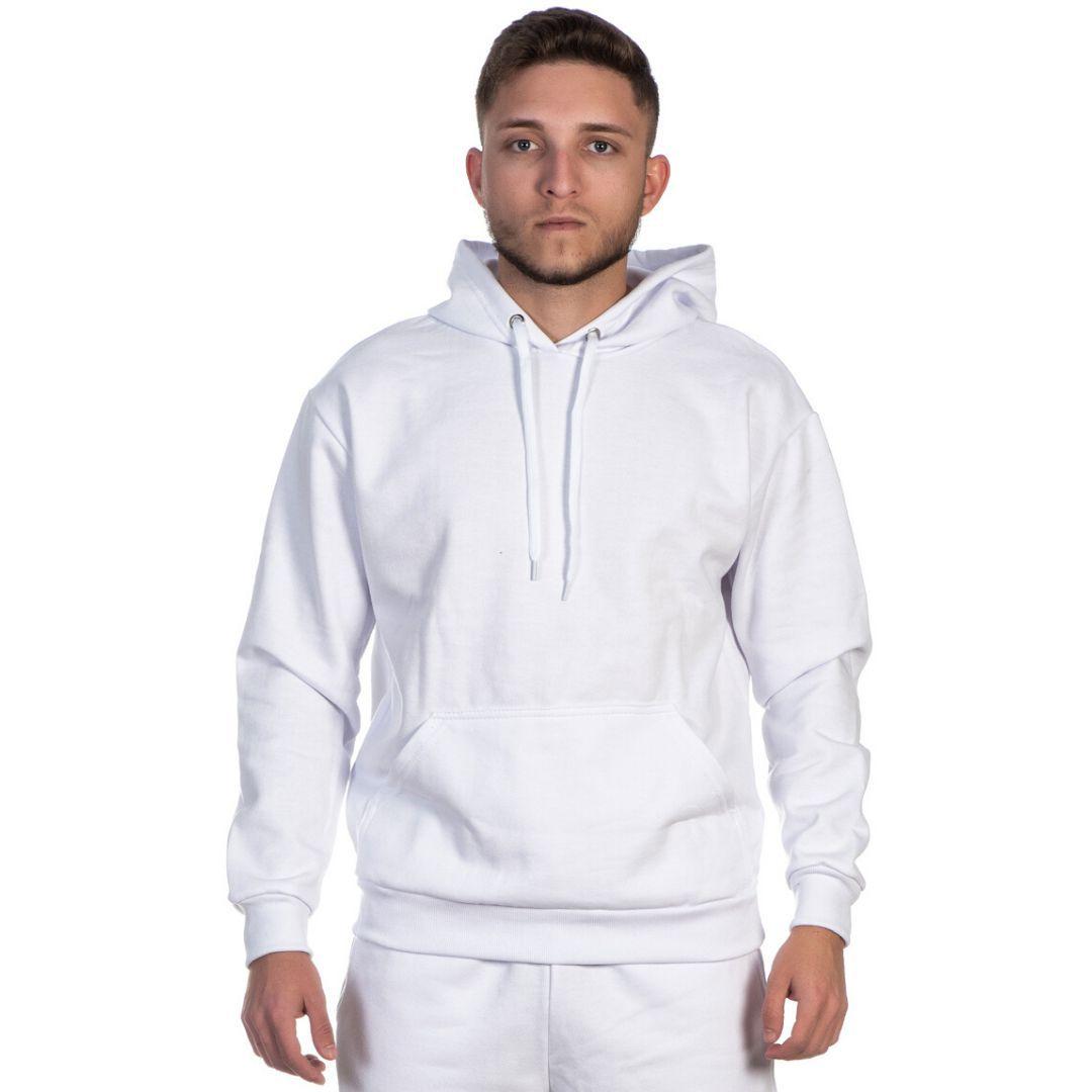 Moletom de Frio Masculino Feminina Casaco Liso Branco Casaco Quente Touca - Efect - Moletom e Blusão Masculino - Magazine Luiza