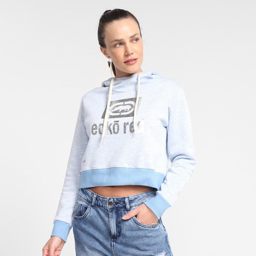 red and white cropped moletom com capuz