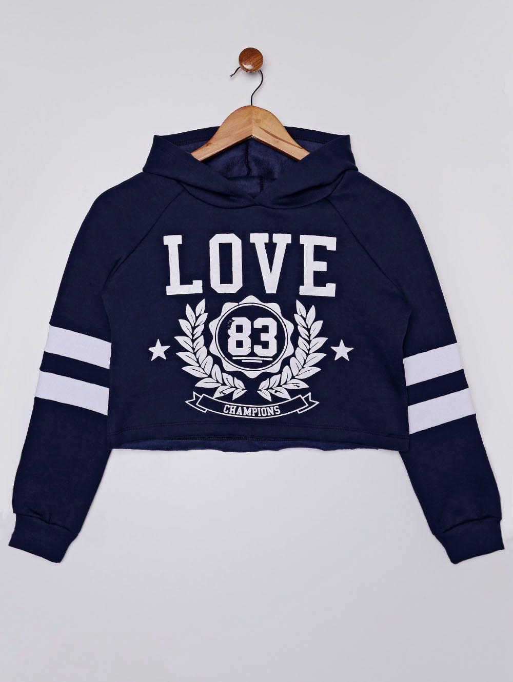 blue lover moletom com capuz