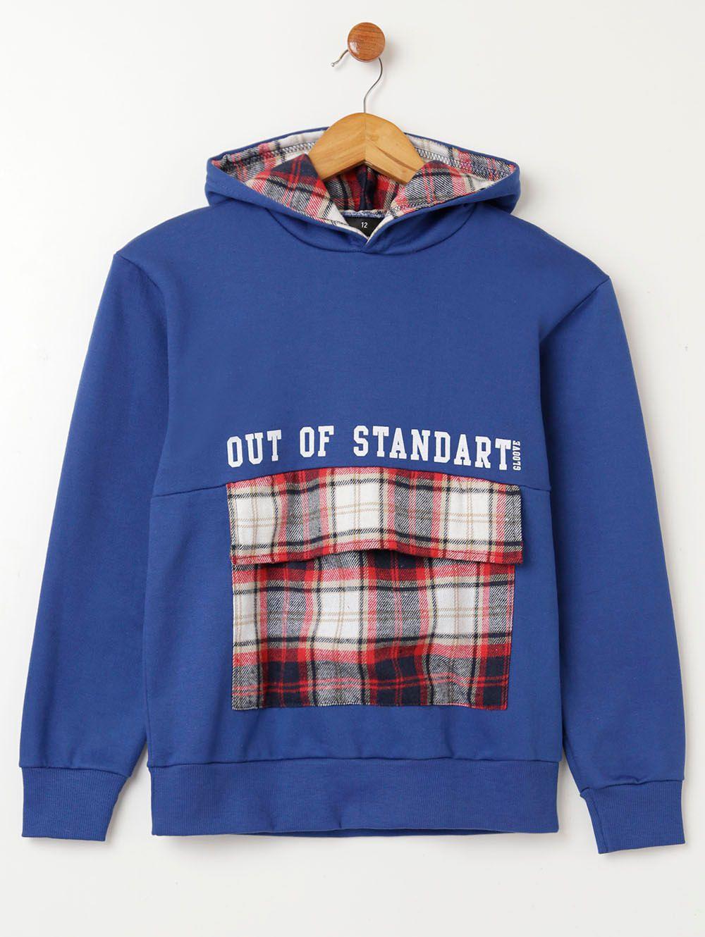 sherpa lined plaid moletom com capuz
