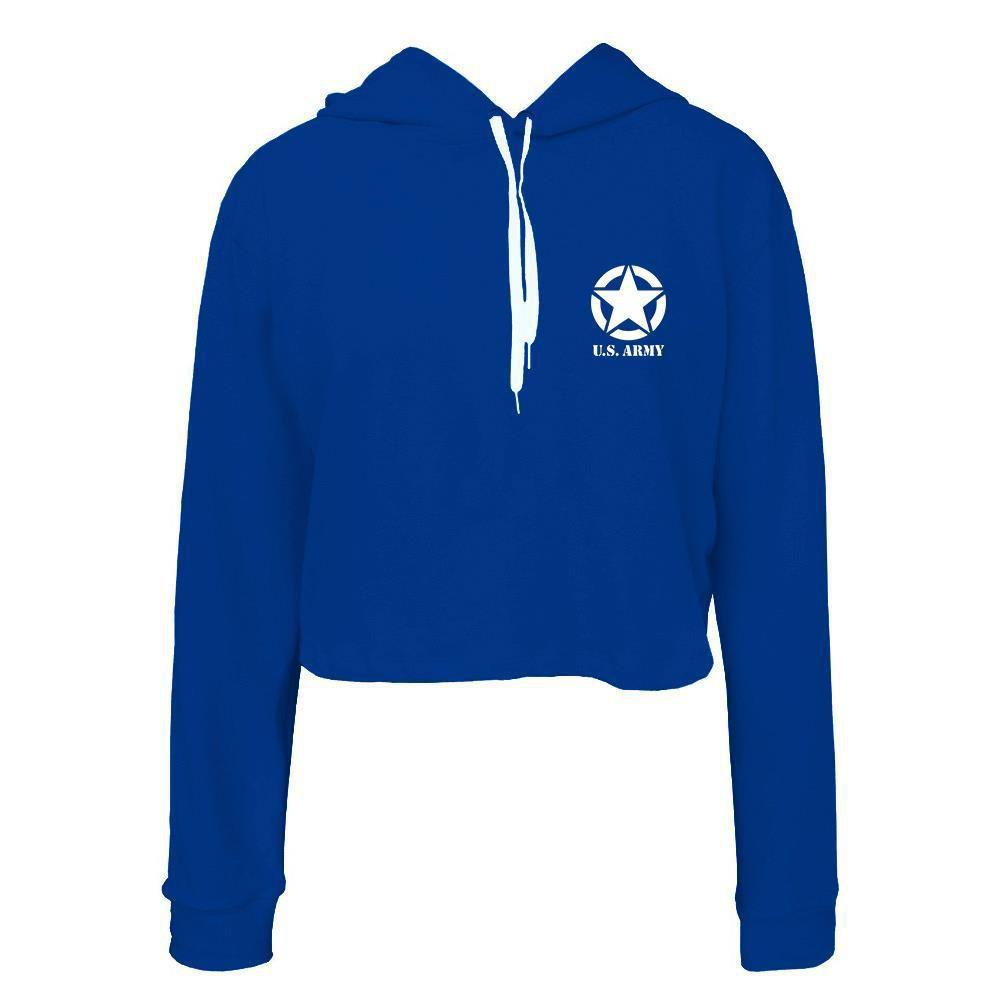 cropped zip up moletom com capuz blue