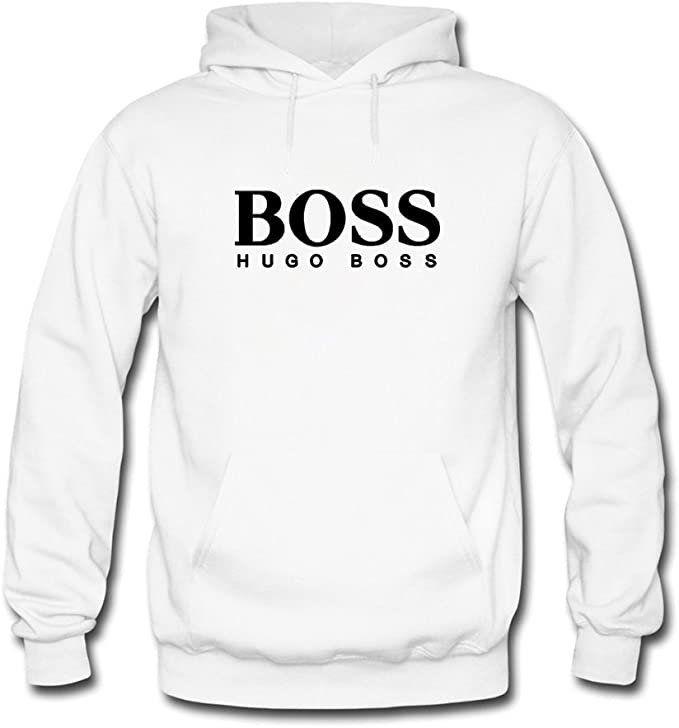 boss grey moletom com capuz
