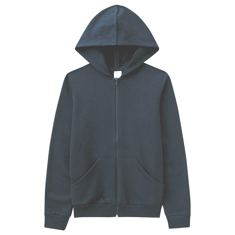 fruit of the loom black zip up moletom com capuz