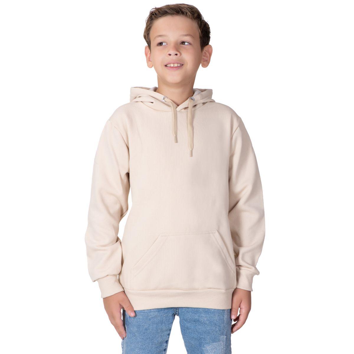 Moletom Infantil Masculino Estilo Canguru Flanelado para Menino e