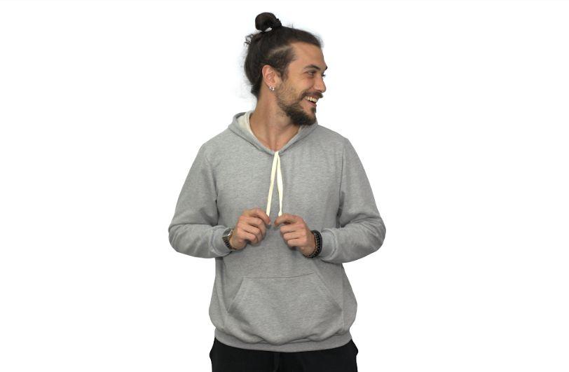 tri blend zip moletom com capuz