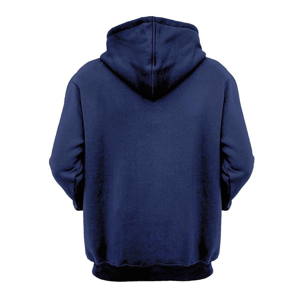 blue moletom com capuz with grey sleeves