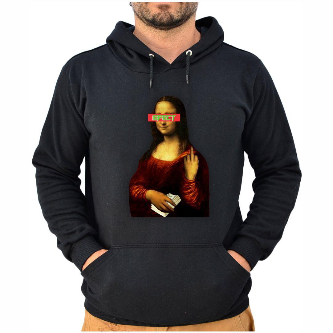 mona lisa moletom com capuz off white