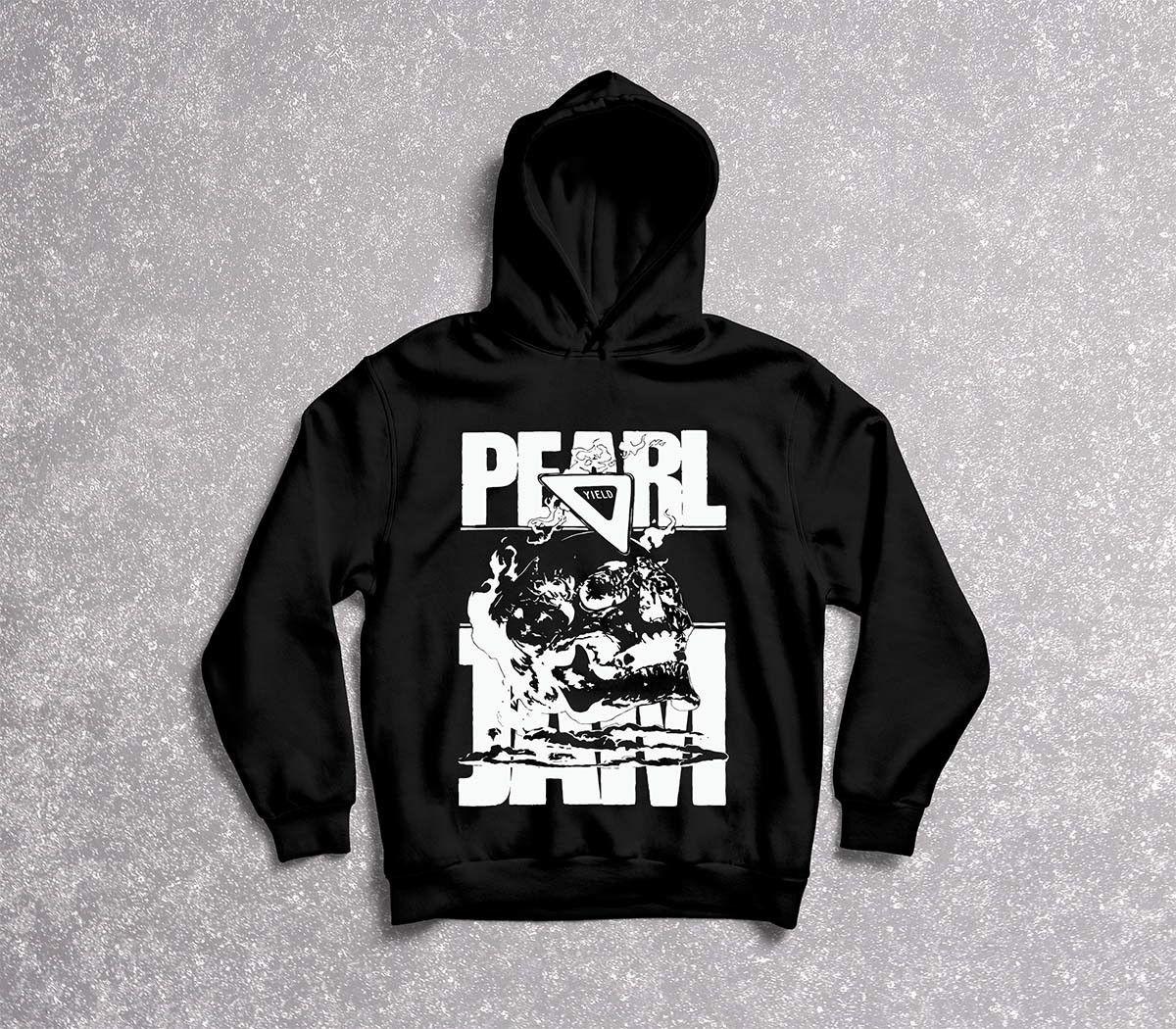 pearl jam zip up moletom com capuz
