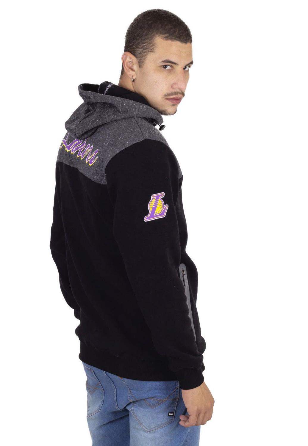 black and purple lakers moletom com capuz