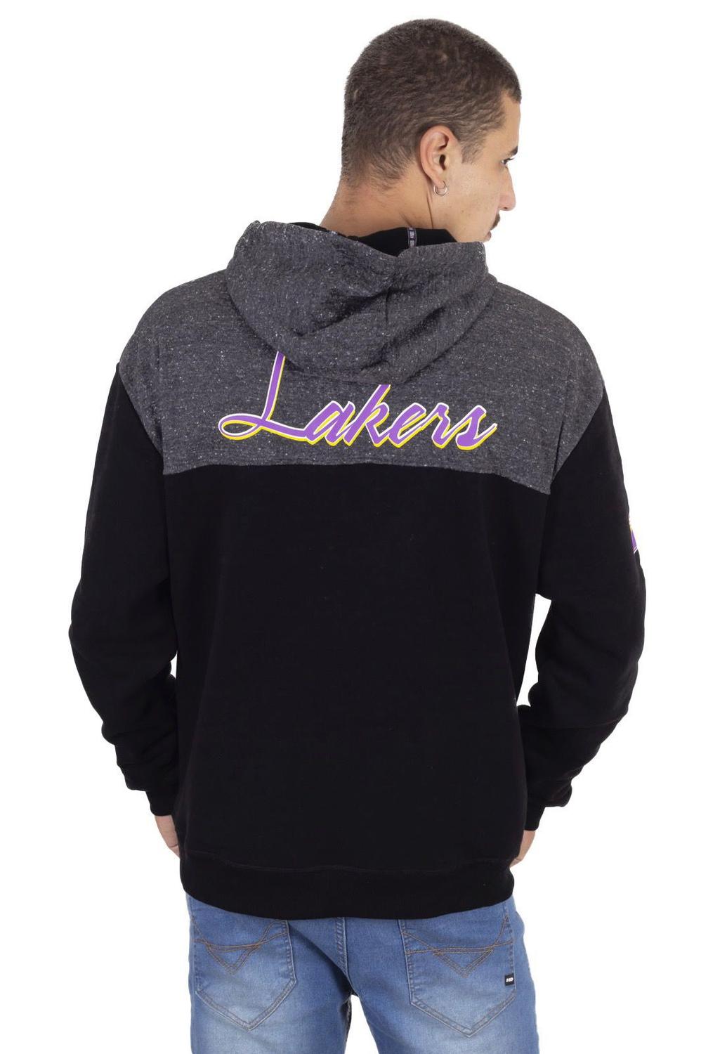 lakers cropped moletom com capuz