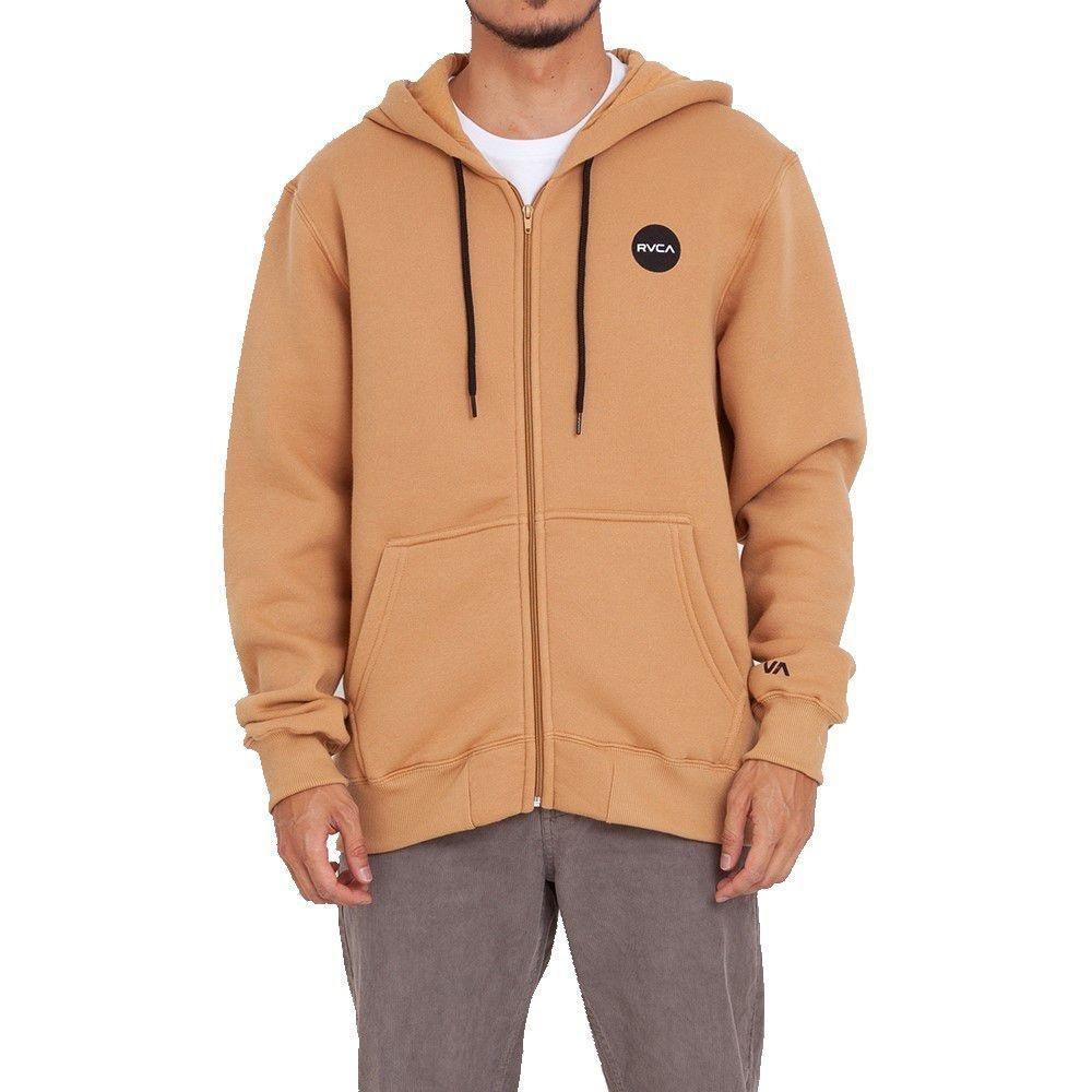 rvca zip up moletom com capuz