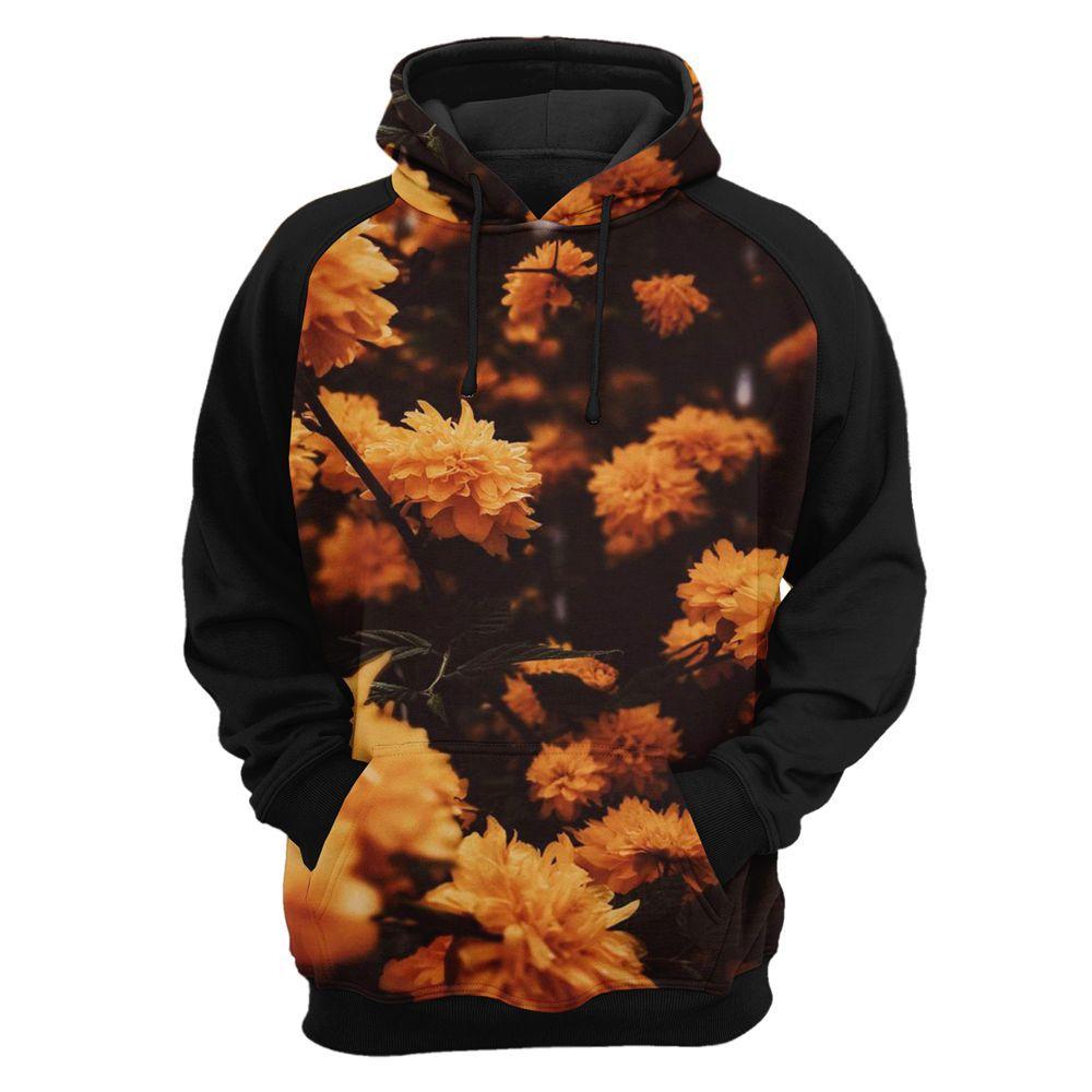 yellow flower moletom com capuz