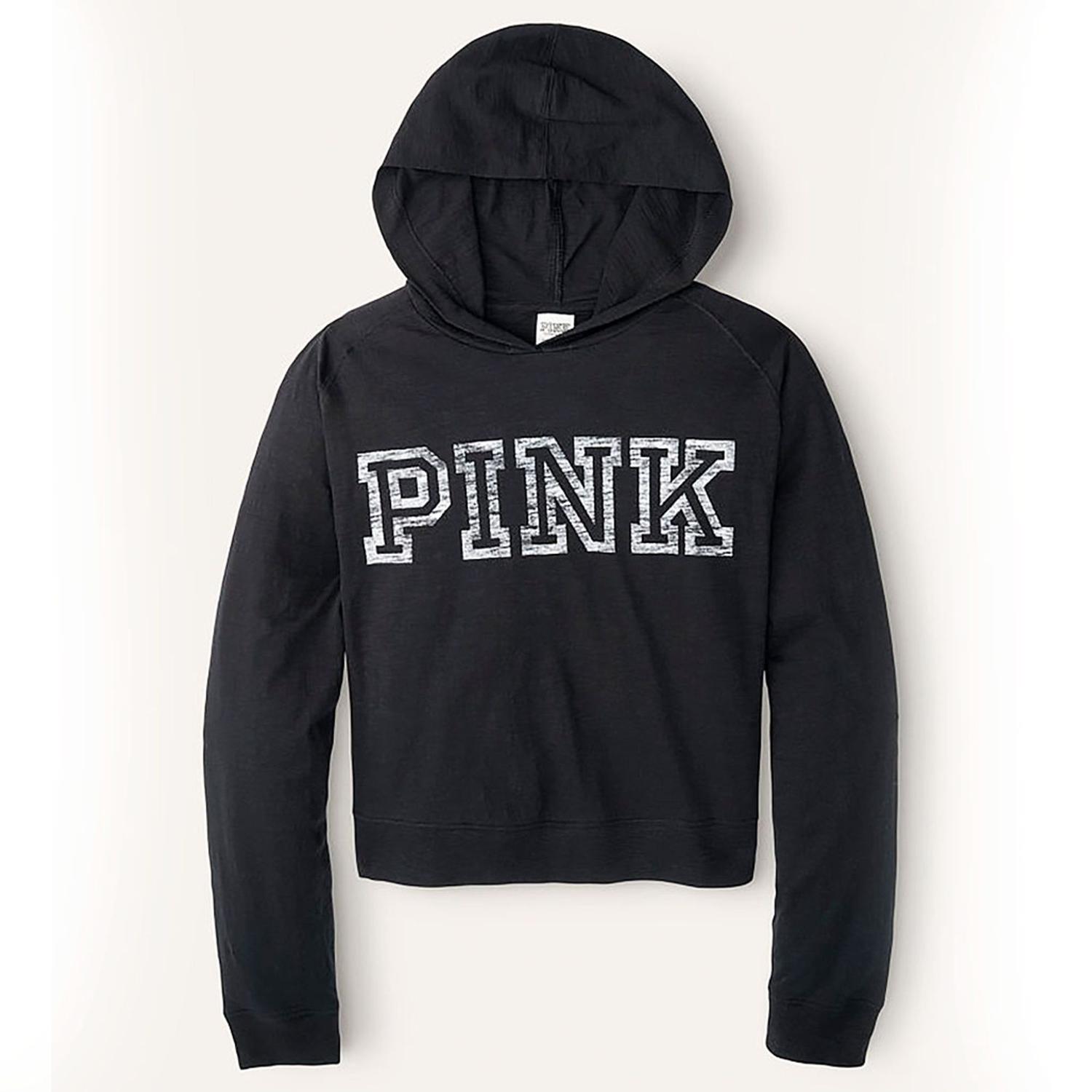 victoria secret pink grey moletom com capuz