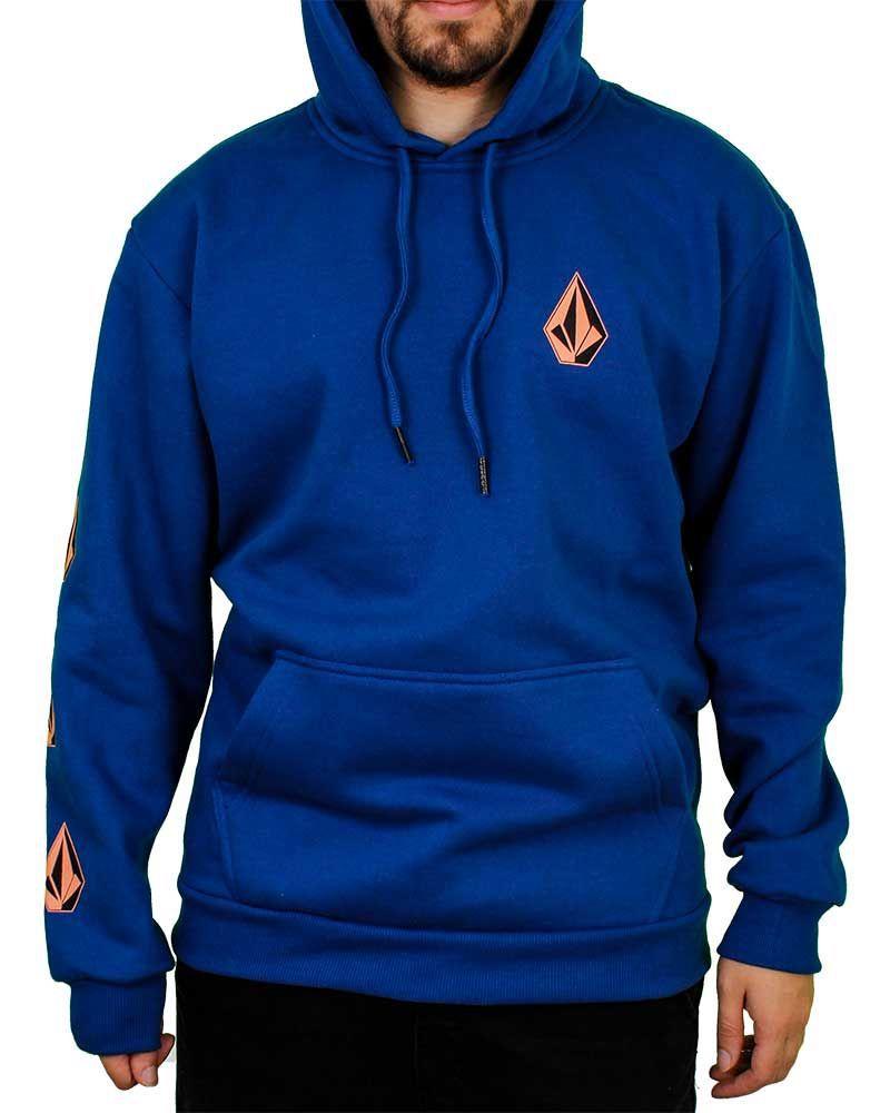 blue volcom moletom com capuz