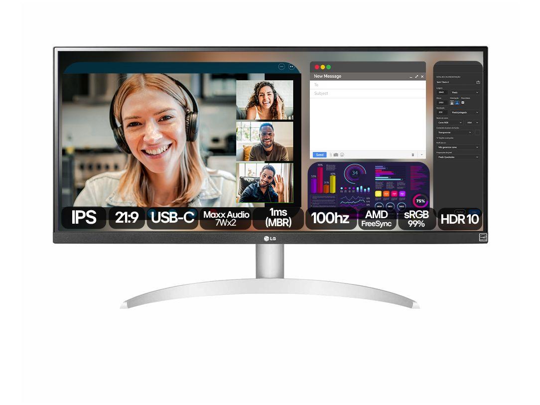 Monitor 100Hz FHD 1ms LG 29WQ600B-W 29” IPS LED HDMI