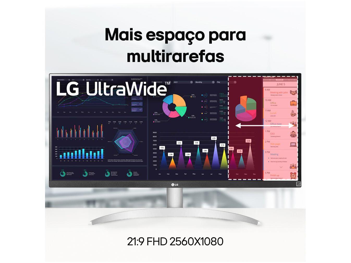 Monitor 100Hz FHD 1ms LG 29WQ600B-W 29” IPS LED HDMI
