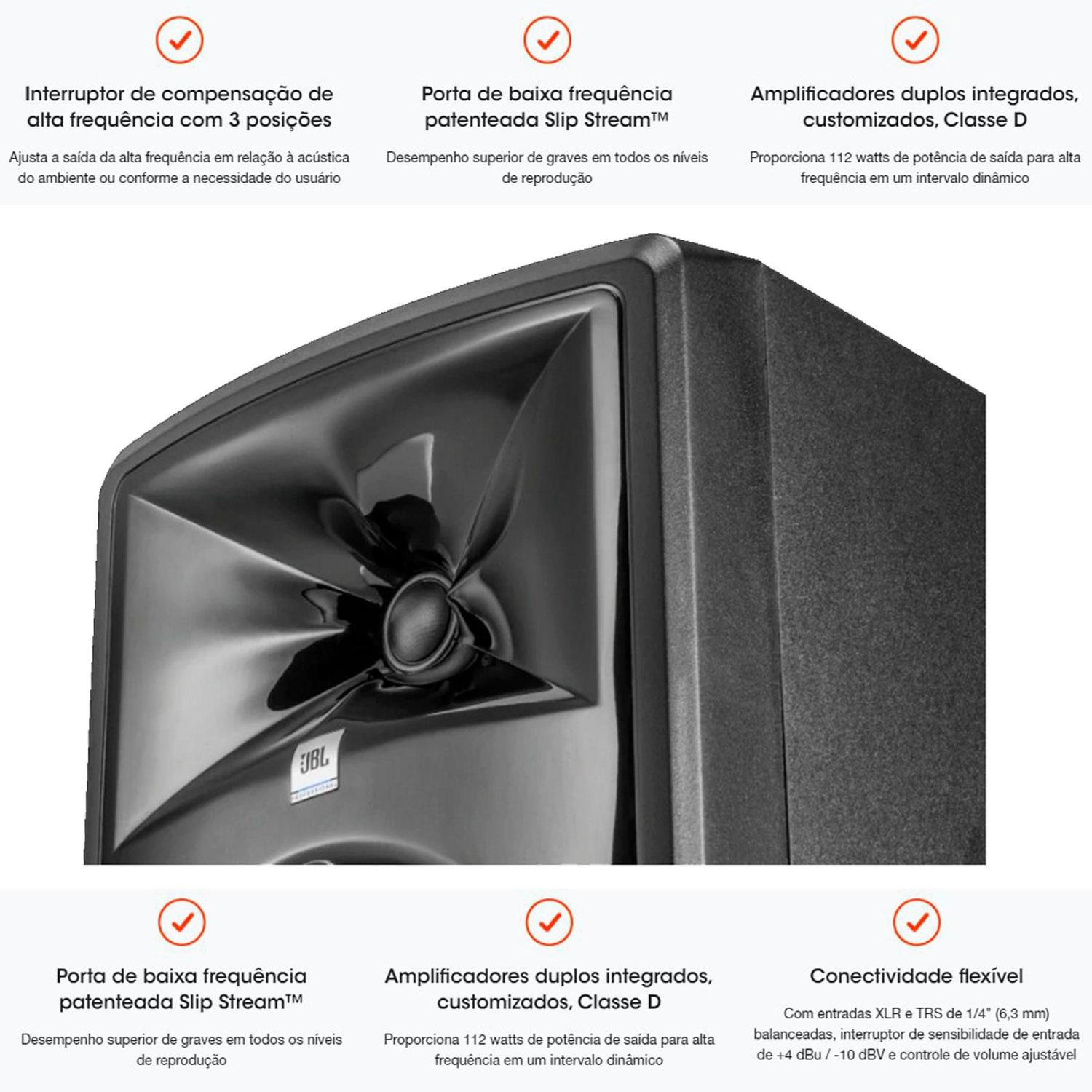 Monitor de Referência Jbl 306P MKII Ativo Caixa Acústica Magazine Luiza