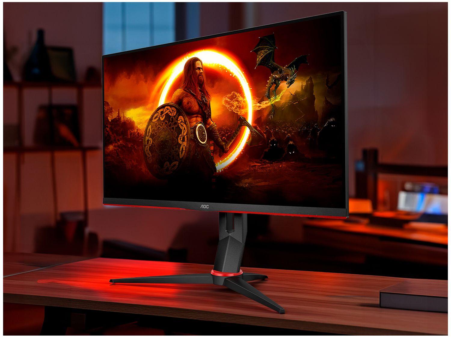 Monitor Gamer AOC 27" Full HD 165Hz 1ms HDMI 27G2S/BK com Ajuste de Altura