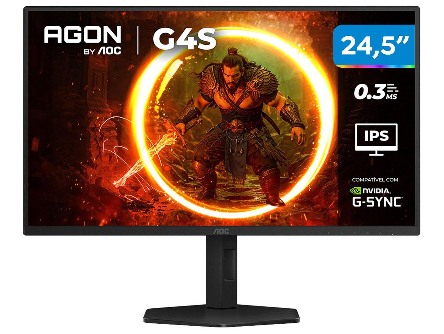 Monitor Gamer AOC Gaming 25G4S/P 24,5" Full HD 310Hz 0,3ms HDMI 25G4S/P/57