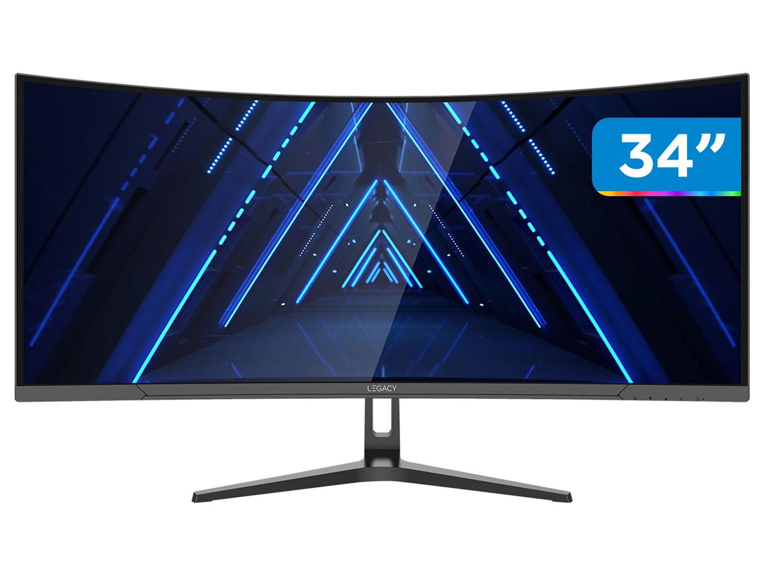 Monitor Gamer Curvo 34" 180Hz 1ms Full HD R1500 Legacy GW34WQ180 2 HDMI 2 DisplayPort Freeysnc G-sync