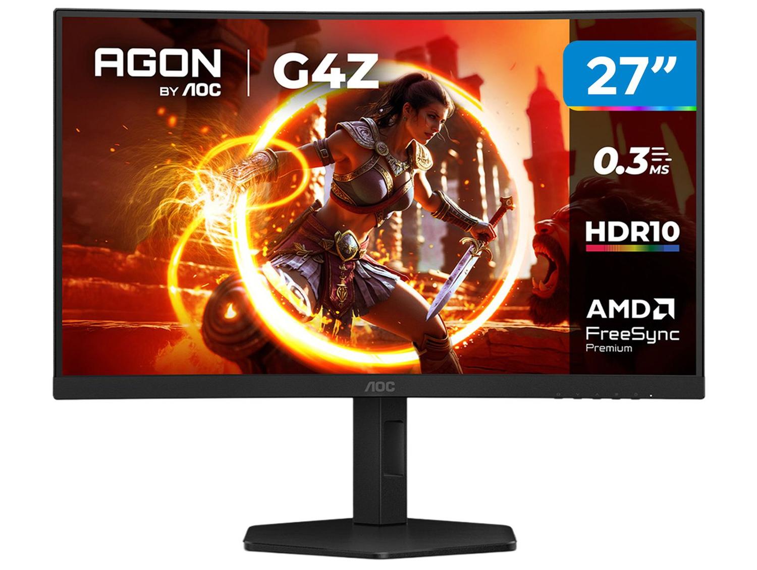 Monitor Gamer Curvo AOC Gaming C27G4Z/P 27" Full HD 300Hz 0,3ms HDMI C27G4Z/P/57