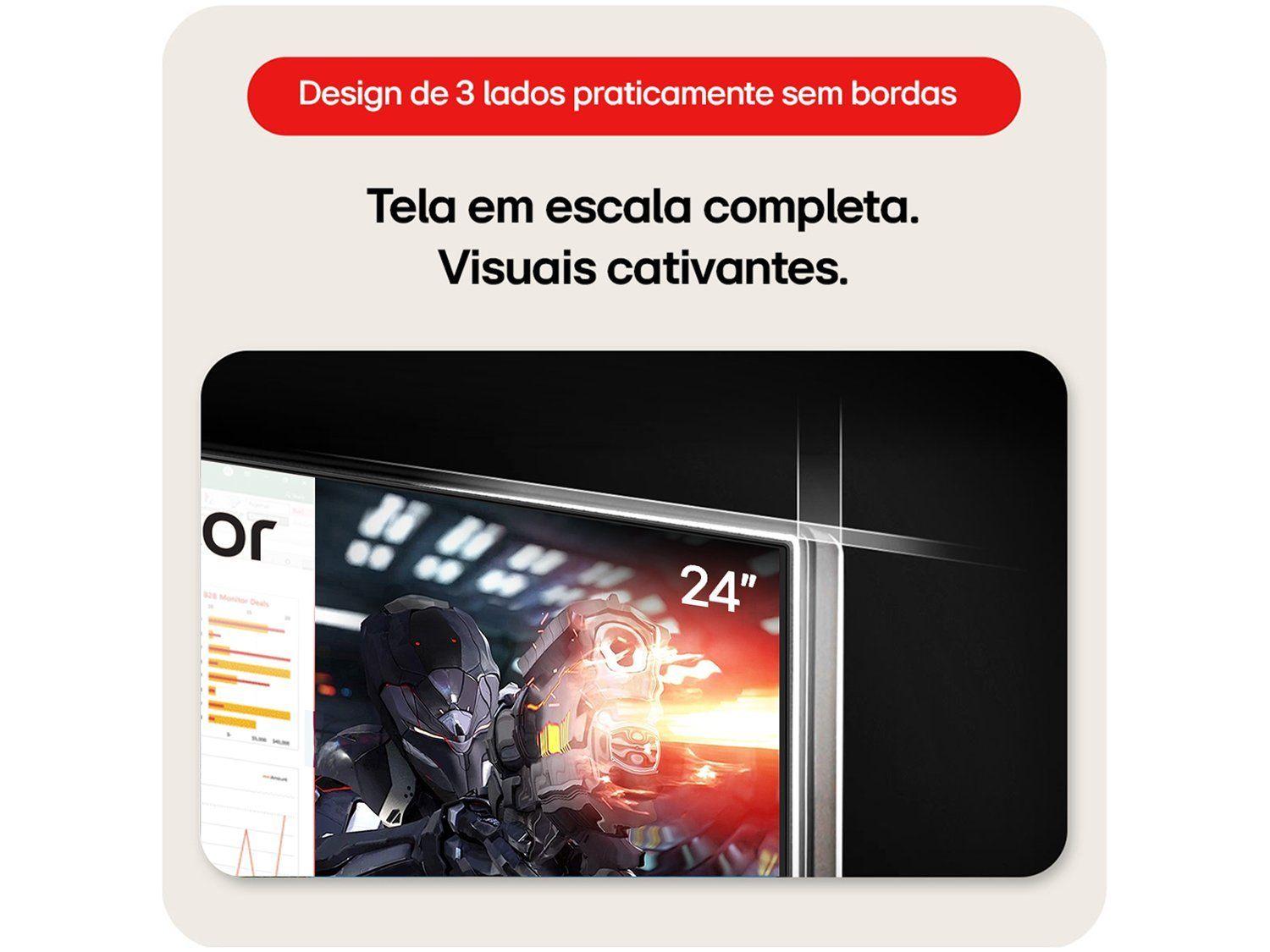 Monitor Gamer LG 24MS500-B — traseira com entradas HDMI