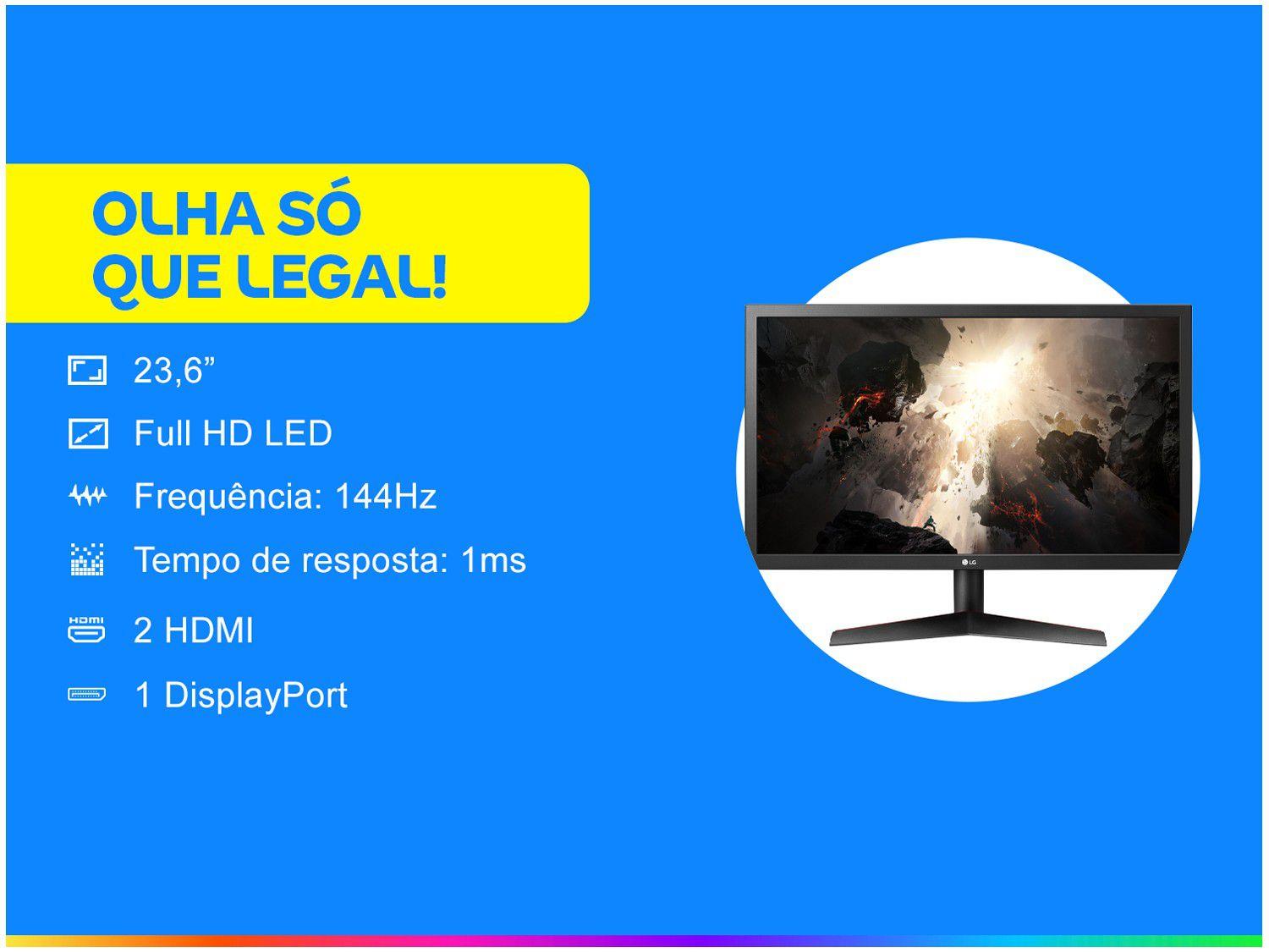 Monitor Gamer LG 24GL600F 23,6” LED Full HD