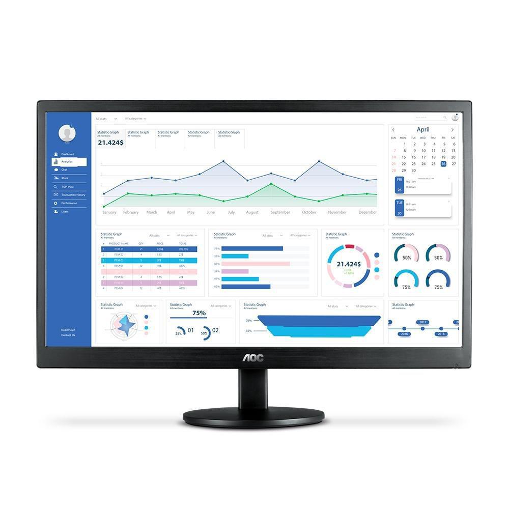 Monitor Led Aoc 21 5 Preto Hdmi Vga E2270swhen Monitor Para Computador Magazine Luiza